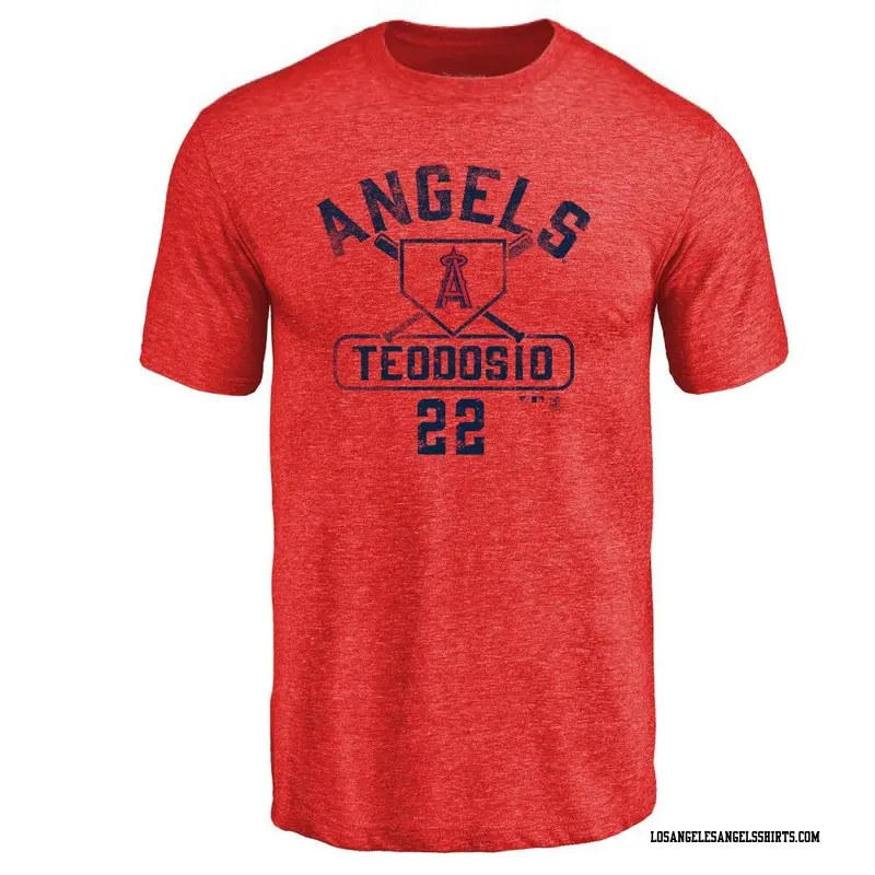 Youth Los Angeles Angels ＃22 Bryce Teodosio Red Base Runner T-Shirt