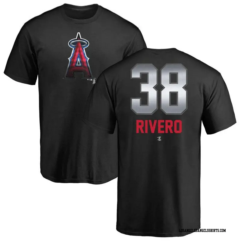 Youth Los Angeles Angels ＃38 Sebastian Rivero Black Midnight Mascot T-Shirt