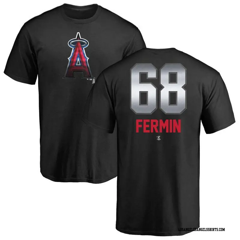 Youth Los Angeles Angels ＃68 Jose Fermin Black Midnight Mascot T-Shirt